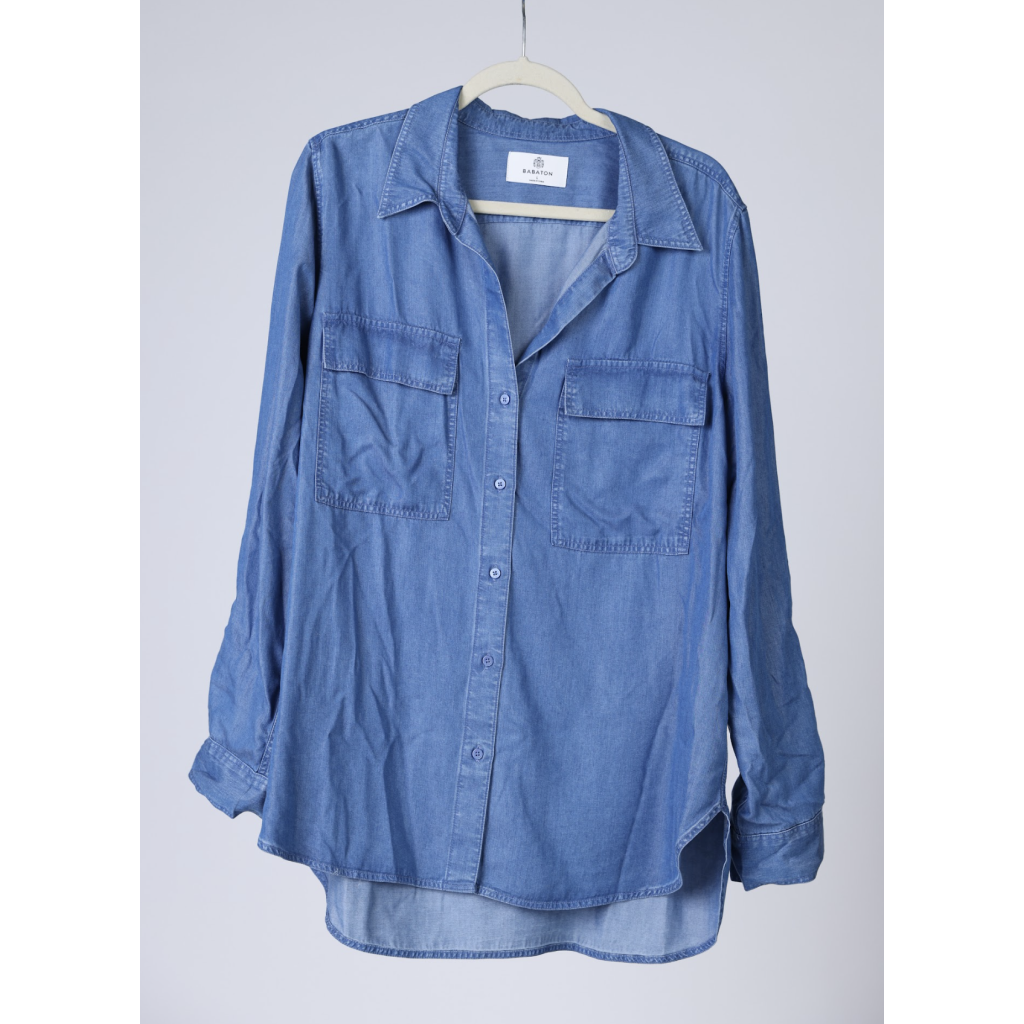 Babaton Blue Women’s Denim Button Up
